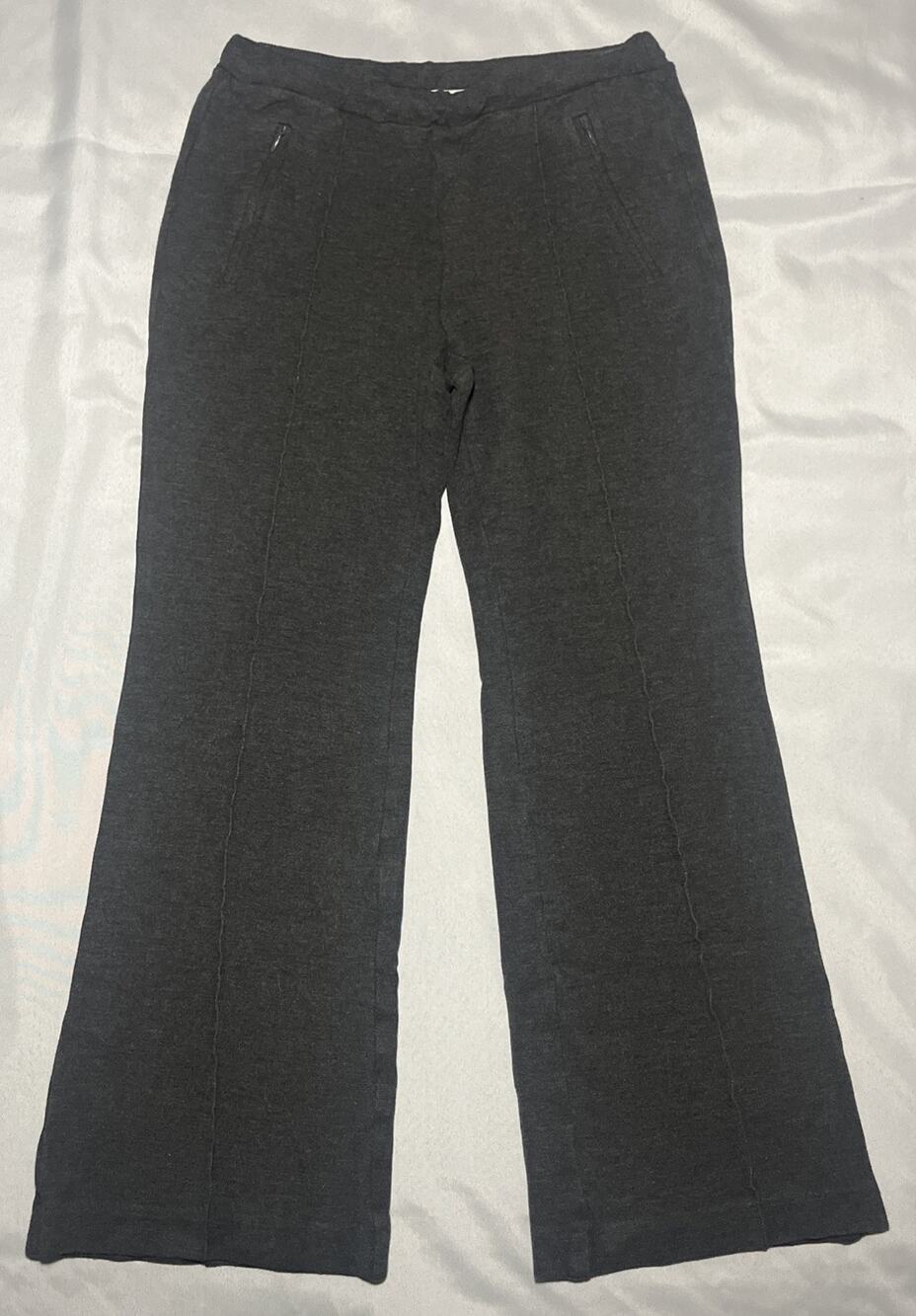Bailey/44 Gray Wide Leg Pants Size M Soft Comfort Pull On Zip Pockets USA